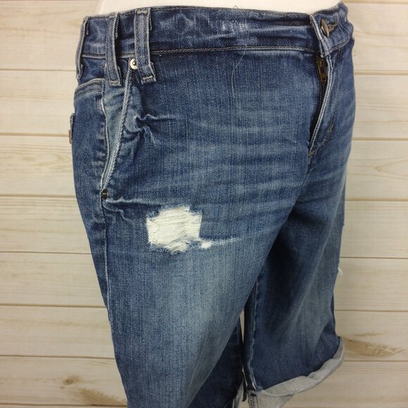 Joe's Destroyed Rolled Jean Bermuda shorts Klum wash Size W28 - Picture 4 of 14